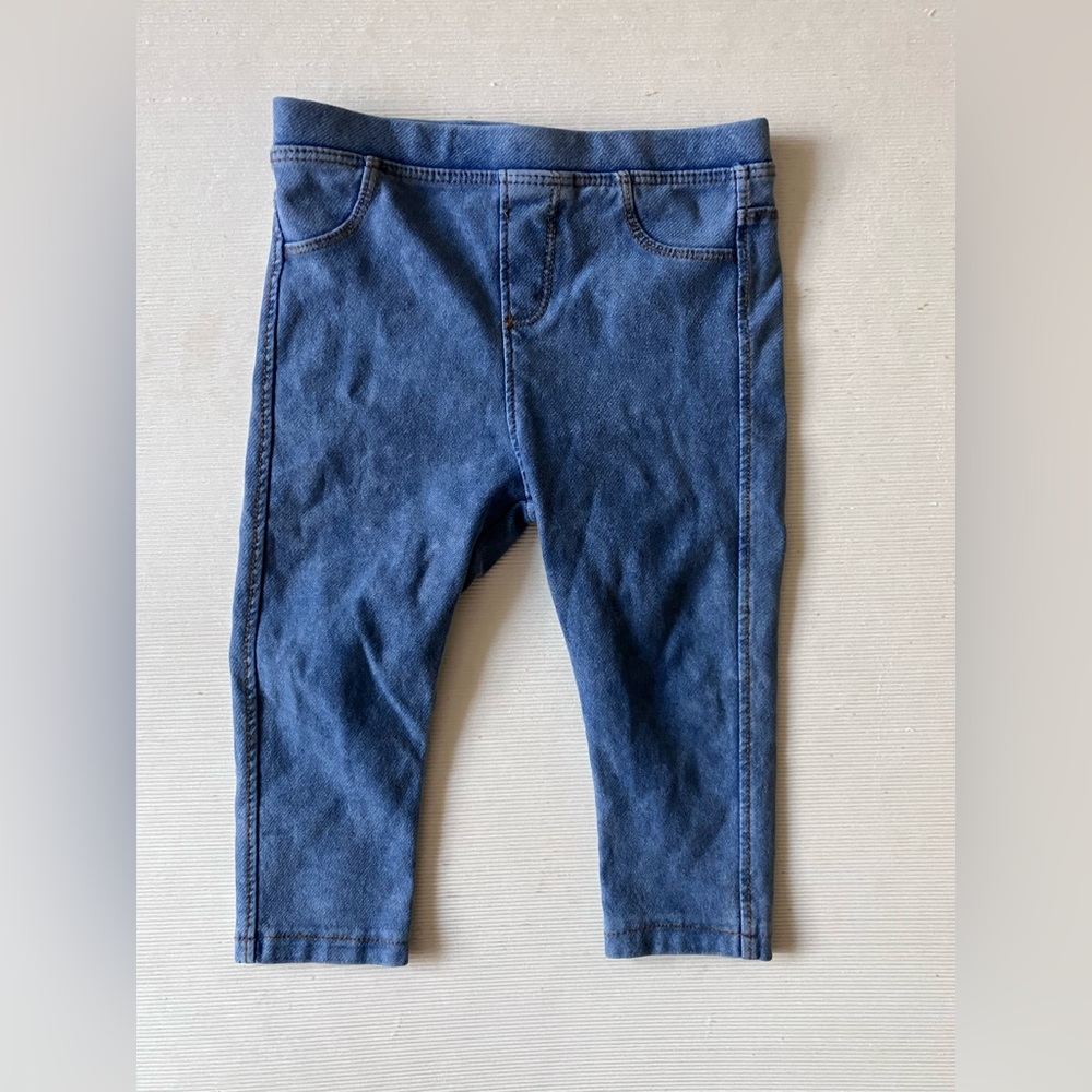 ZARA baby girl blue Jean. 9-12 month. Stretch.